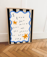 Load image into Gallery viewer, I love you more than all the stars in the sky