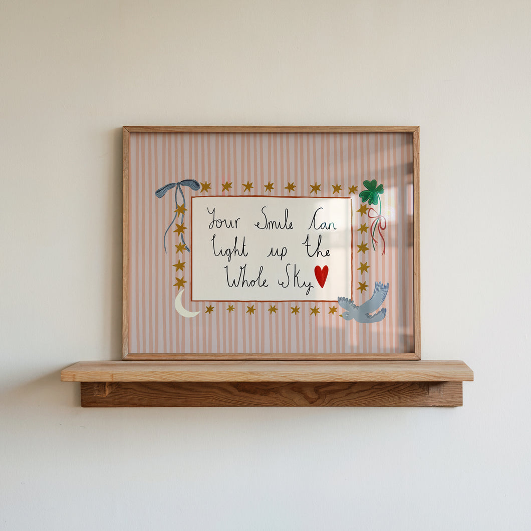 Your smile can light up the whole sky