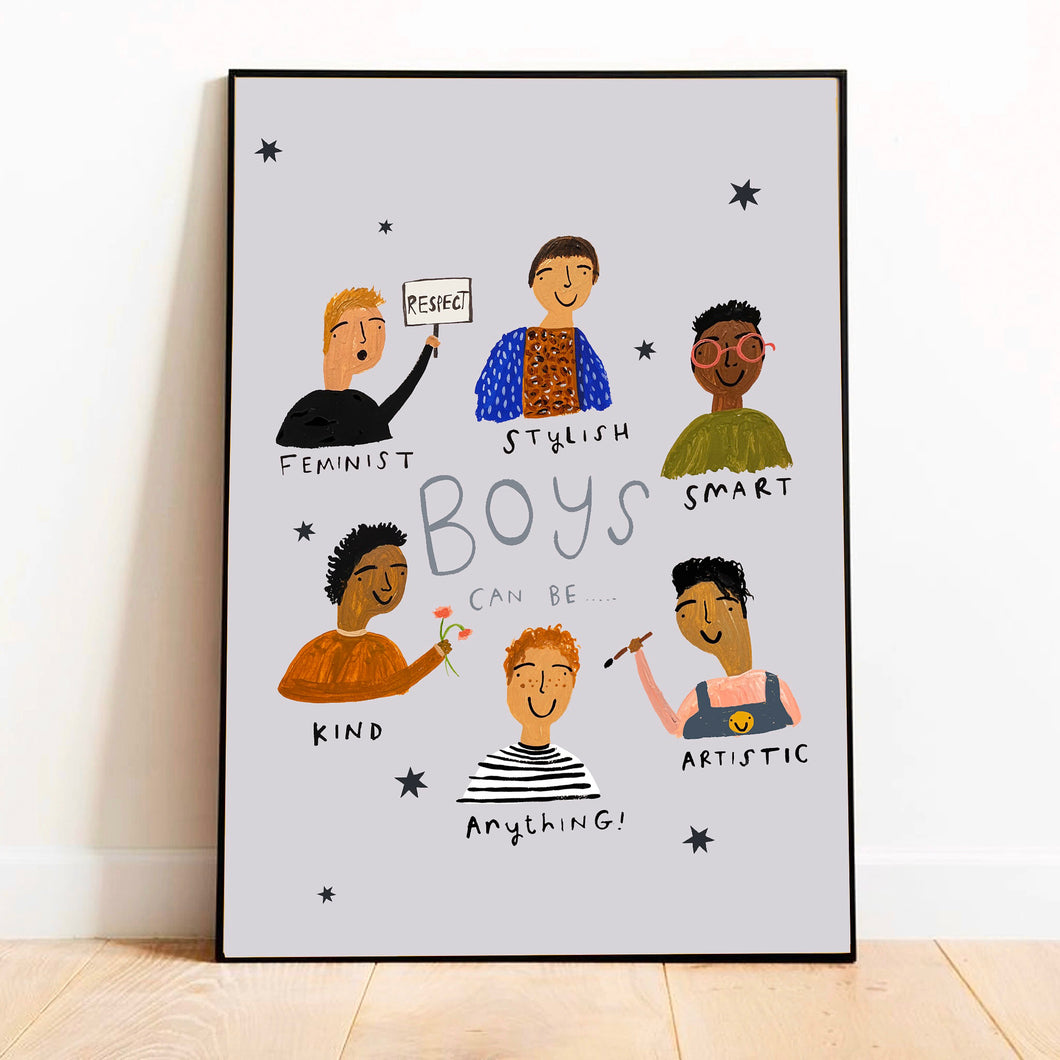 Boys can be Art Print