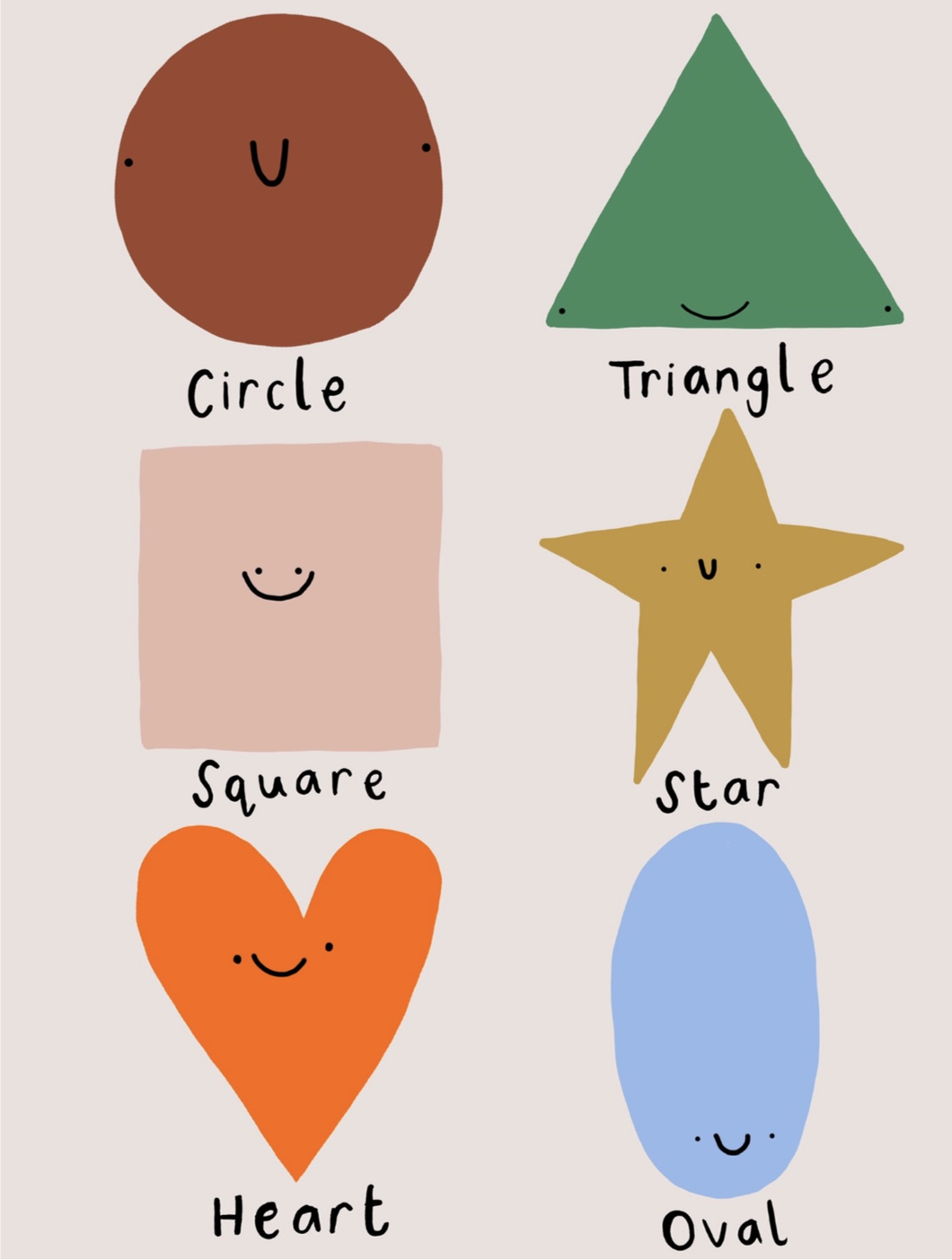 Happy shapes Art Print
