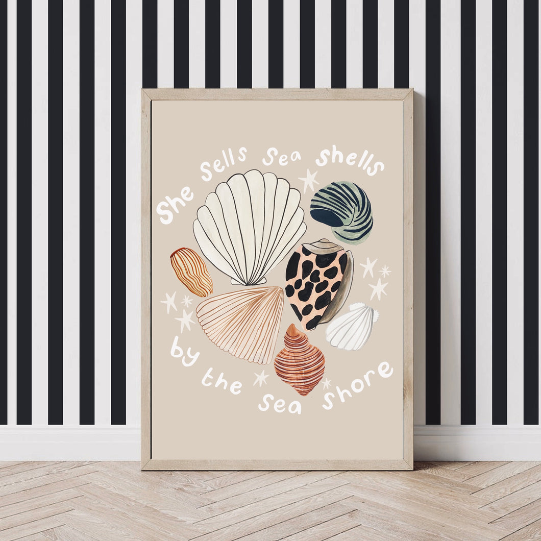 She sells sea shells Art Print