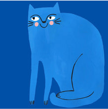 Load image into Gallery viewer, Big Blue Cat Art Print
