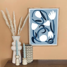 Load image into Gallery viewer, Blue Fleur Art Print
