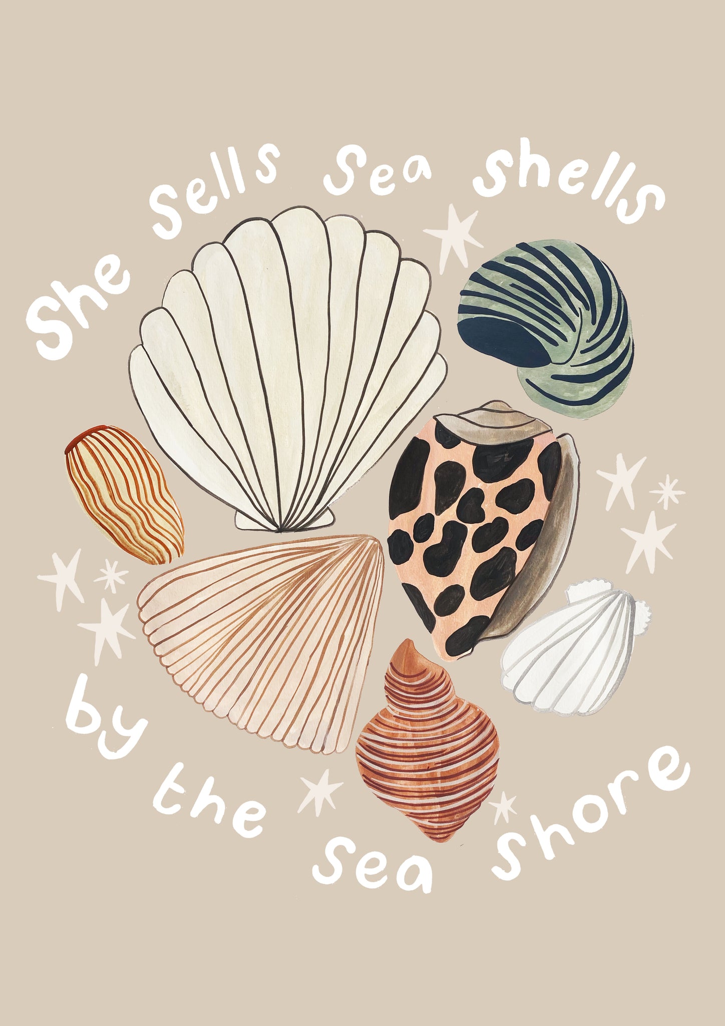 She sells sea shells Art Print