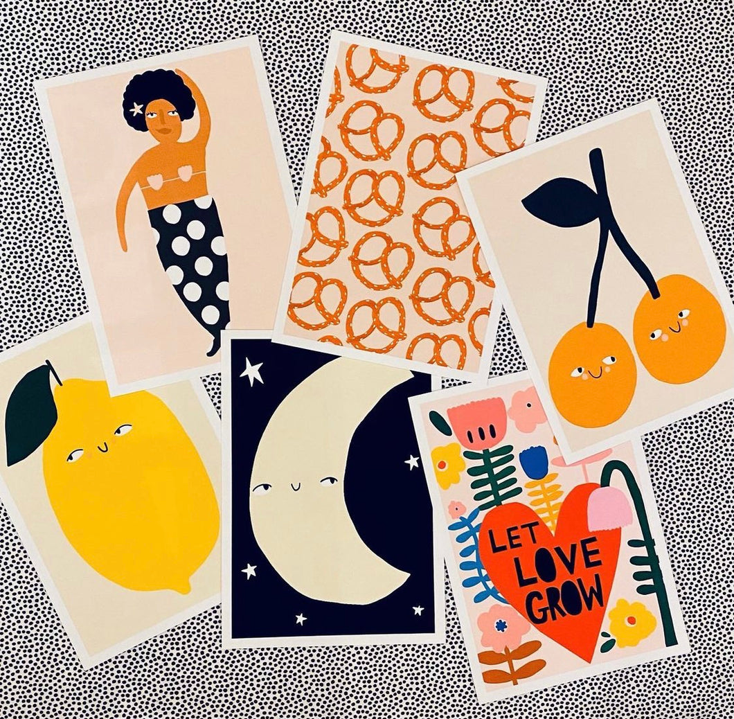 6 mini prints
