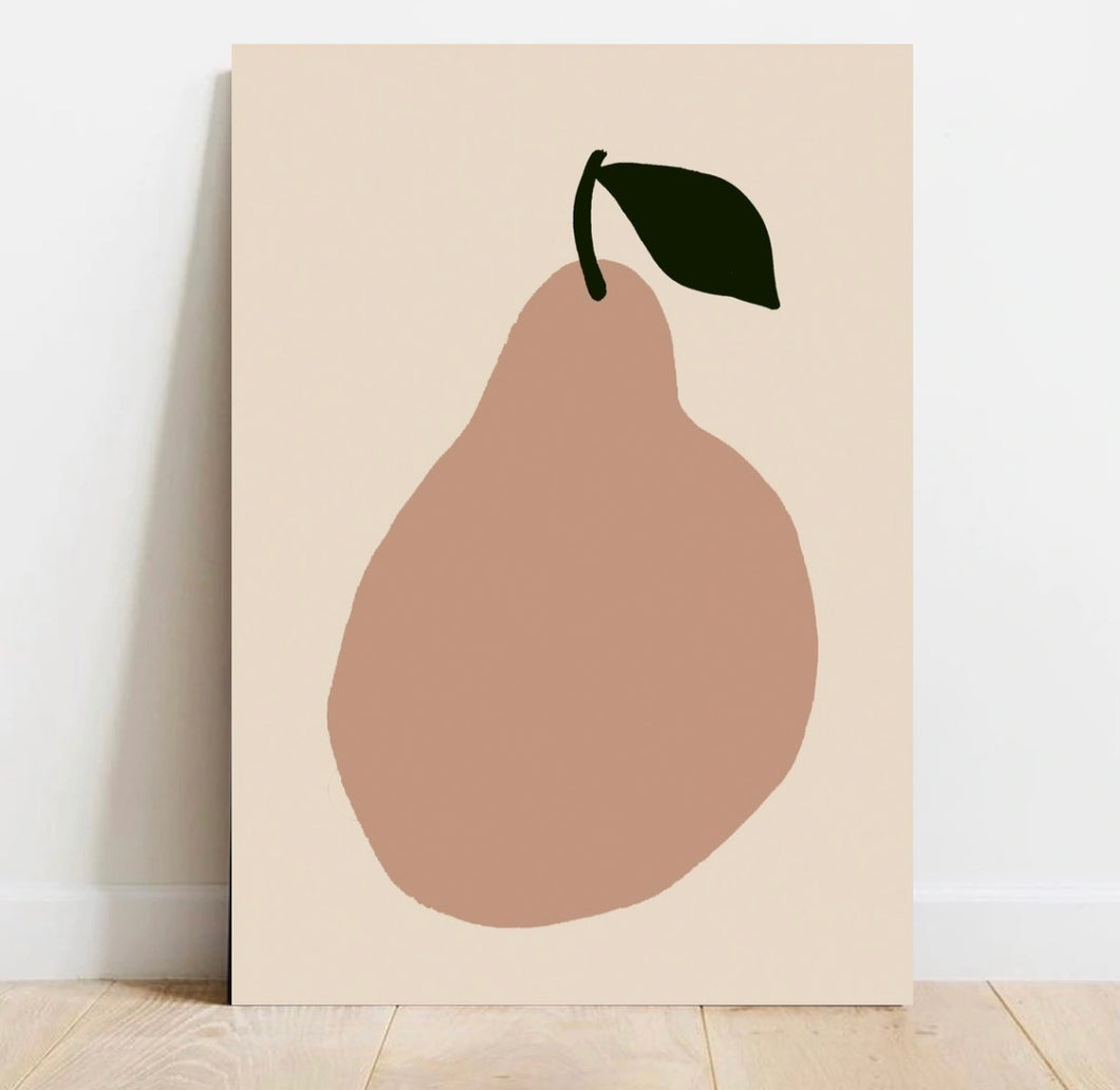 Pink Pear Art Print