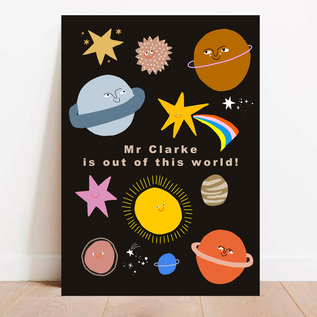 Thank you teacher Out of this world Print