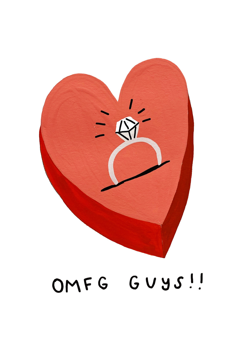 Happy engagement card