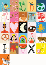 Load image into Gallery viewer, Bright Alphabet Art Print
