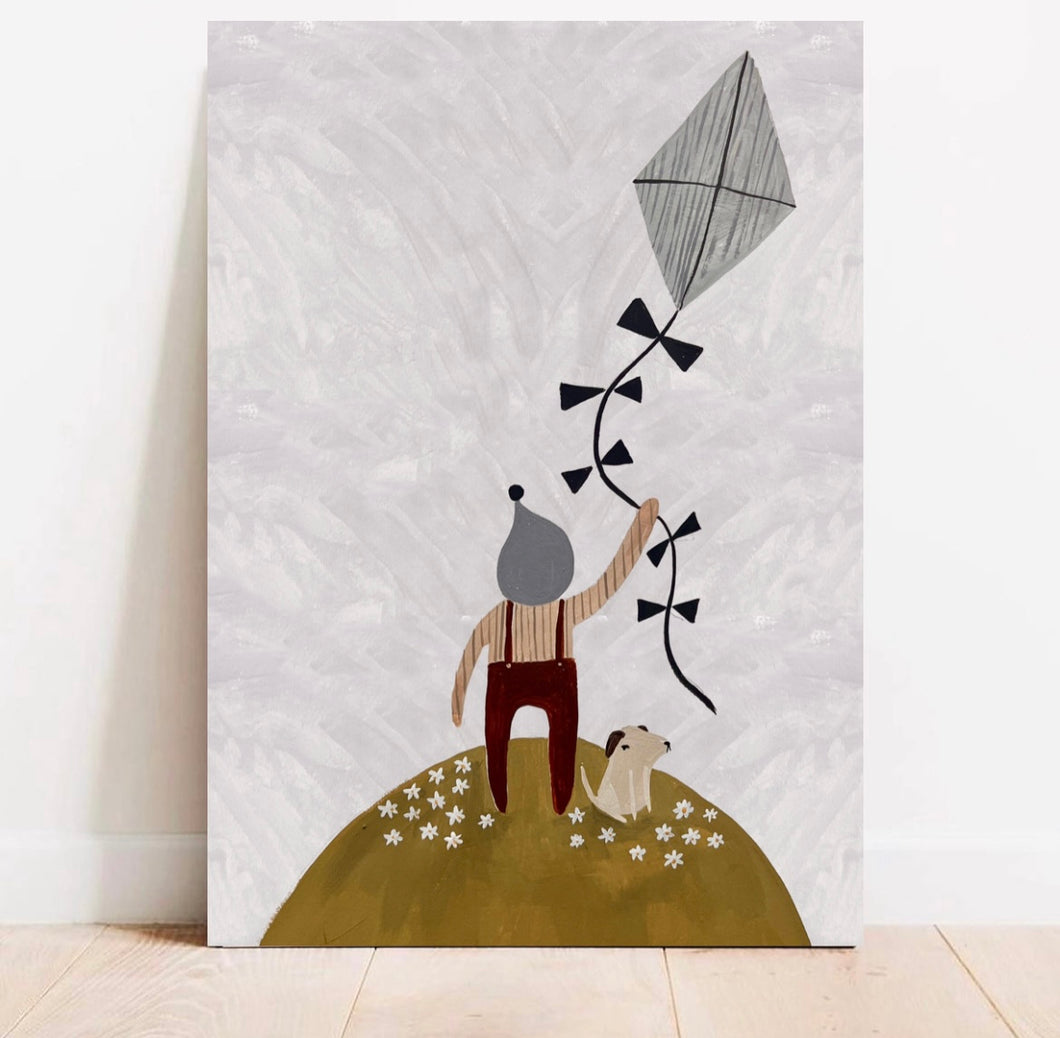 Let’s go fly a kite Art Print