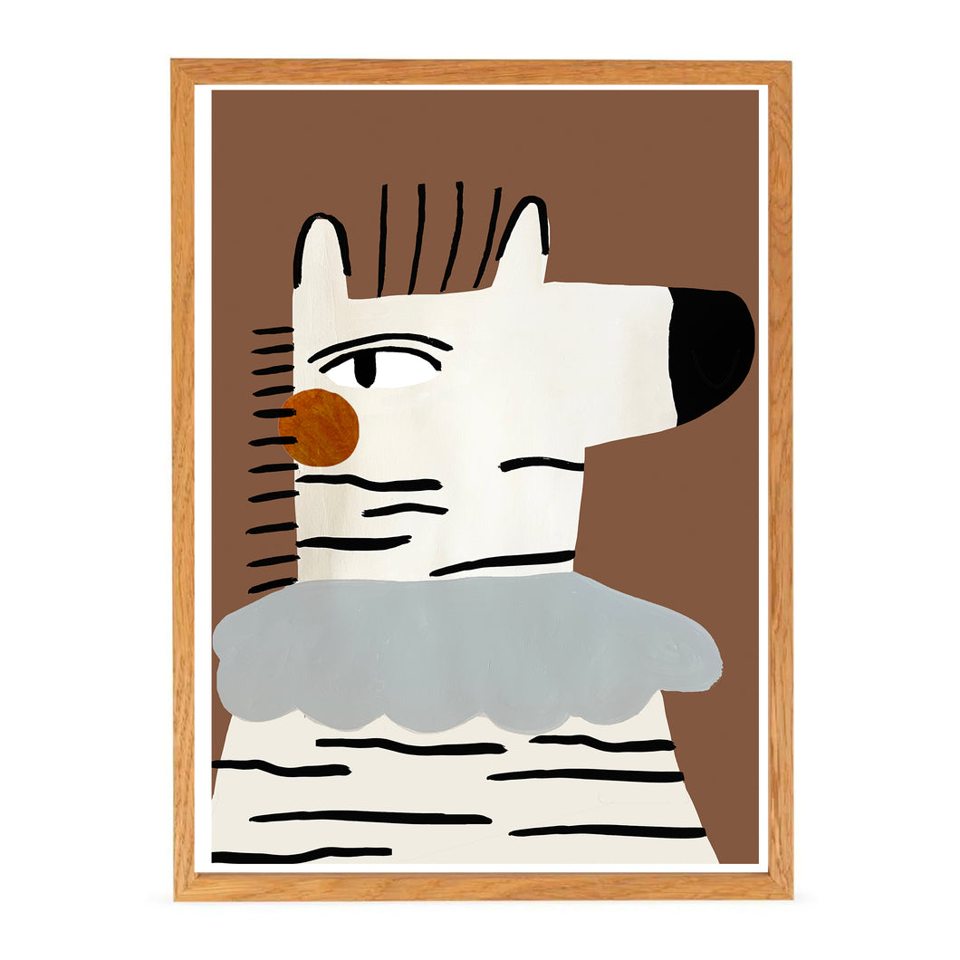 Mr Zebra Art Print